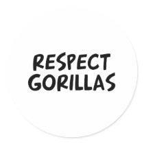 Respect Gorillas Round Sticker