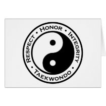 Respect Honor Integrity Taekwondo Greeting Card