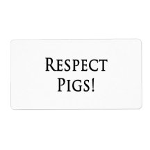 Respect Pigs Custom Shipping Label