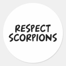 Respect Scorpions Round Stickers