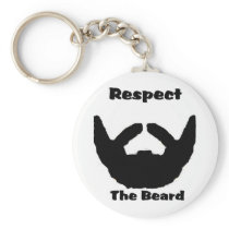 respect the beard key chain