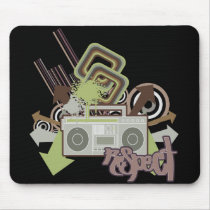 Respect the Beat Boom Box mousepads by doonidesigns Respect the Beat Boom Box mousepads
