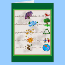 Respect the Earth, Love your Children Note Card cards