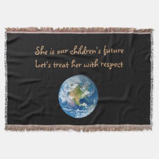 Respect the Earth Throw Blanket