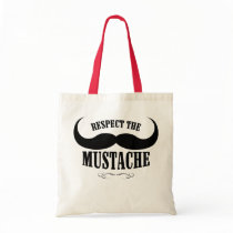 Respect The Mustache $13.95 Canvas Tote Canvas Bags