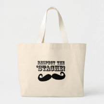 Respect the 'Stache Canvas Bags