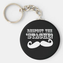 Respect the 'Stache Keychain