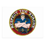 Respect the 'Stache Police Officer Post Cards