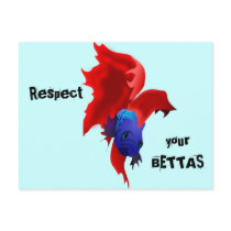Respect your Bettas Postcard