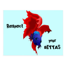Respect your Bettas Postcard