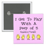 Respiratory "5 of Peep" Funny T-Shirts and Gifts Pinback Button