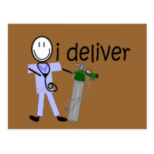 Respiratory Therapist "I Deliver"  (Oxygen) Post Card