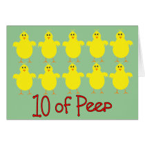 Respiratory Therapy Gifts "10 of PEEP"  Funny Greeting Cards