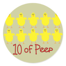 Respiratory Therapy Gifts "10 of PEEP"  Funny Round Sticker