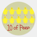 Respiratory Therapy Gifts "10 of PEEP"  Funny Round Sticker