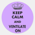 Respiratory Therapy Gifts "Keep Calm and..." Round Sticker