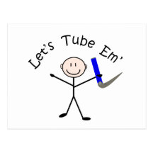 Respiratory Therapy Stick Person "Let's Tube Em" Post Cards