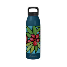 Resplandor solar floral botallas de agua