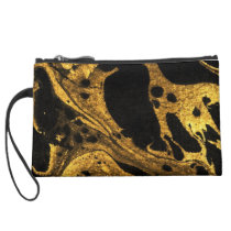 Resplendent Liquid Gold Wristlet Purses