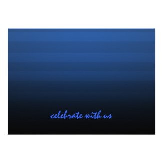 Response Card Bar Mitzvah Black and Blue Stripe