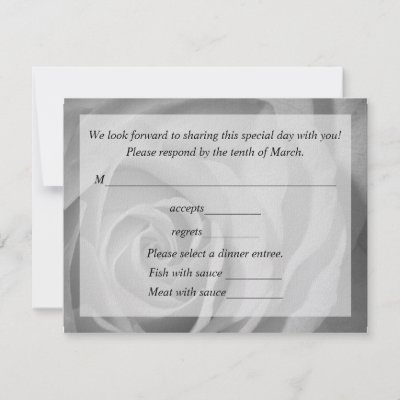 Response Card For Wedding Invitations by TDSwhite Response Card For Wedding