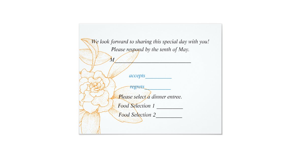 Response Card For Wedding Invitations | Zazzle