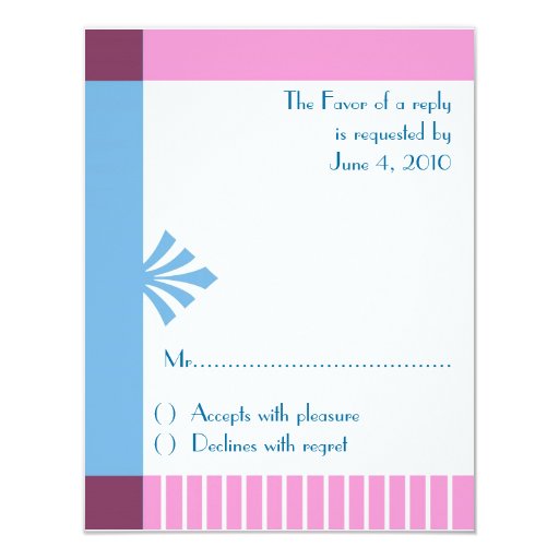 Response Card RSVP Baptism Invitation Zazzle