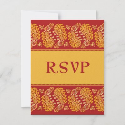 Response Card RSVP Indian Wedding Personalized Invites by all items