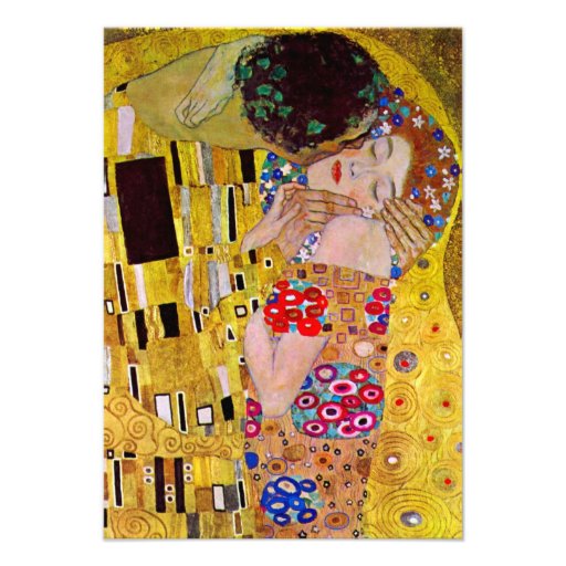 Response Card; The Kiss by Gustav Klimt Custom Announcements