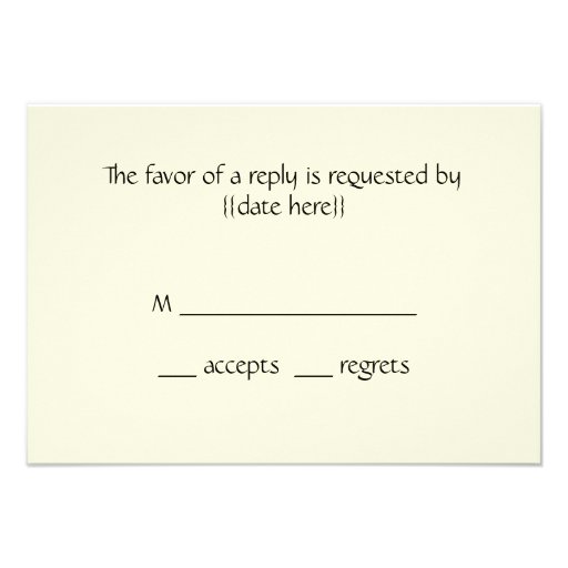 Response Card; The Kiss by Gustav Klimt Custom Announcements