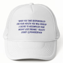 Responsibility For Your Health hats by Power2BThin Responsibility For Your Health hats