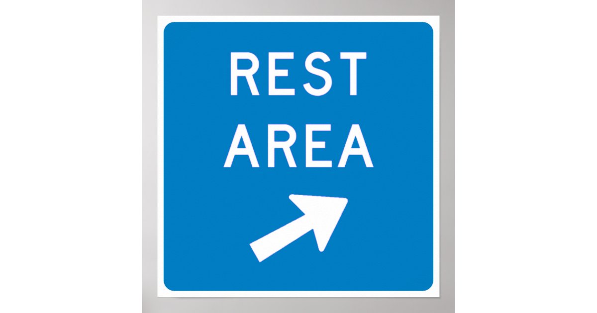 rest-area-highway-sign-poster-zazzle