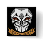 Rest In Peace Skull Biker T shirts Gifts Pin