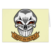 Rest In Peace Skull Greeting Card