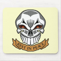 Rest In Peace Skull Mouse Pads