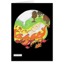 Rest in Peace Sympathy Handkerchief lady sleeps au Greeting Card