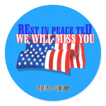 Rest in Peace Ted Kennedy Stickers by Obama2012Shirt Rest in Peace Ted Kennedy Stickers