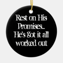Rest on His promises Christmas Ornaments