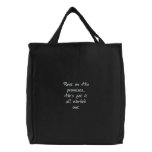 Rest on His promises Embroidered Bags