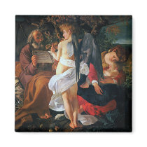 Rest on the Flight into Egypt, Caravaggio Fridge Magnet