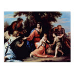 Rest On The Flight Into Egypt With Saint John The Postcard