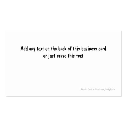 Restaurant Business Cards (back side)
