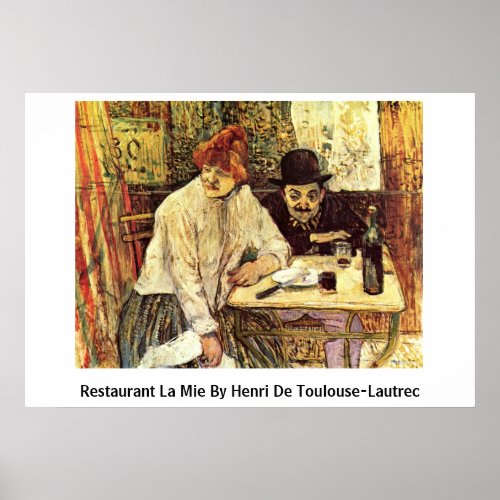 Restaurant La Mie By Henri De Toulouse-Lautrec Posters
