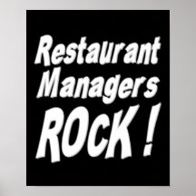 Restaurant Managers Rock! Poster Print