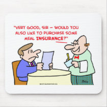 restaurant meal insurance mousepads