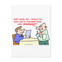 restaurant meal insurance postcards