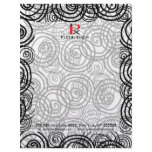 Restaurant Menu Black Twirl Frame Letterhead