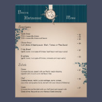 Restaurant Menu - Vintage Beige Chef Hat Utensils letterhead