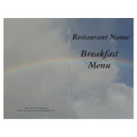 Restaurant supplies Breakfast Menu Rainbow Full Color Flyer