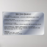 Restaurant Supplies Overhead Poster, Diner Designs